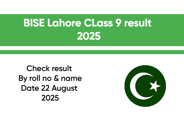 BISE Lahore 9th Class Result 2025 featured image